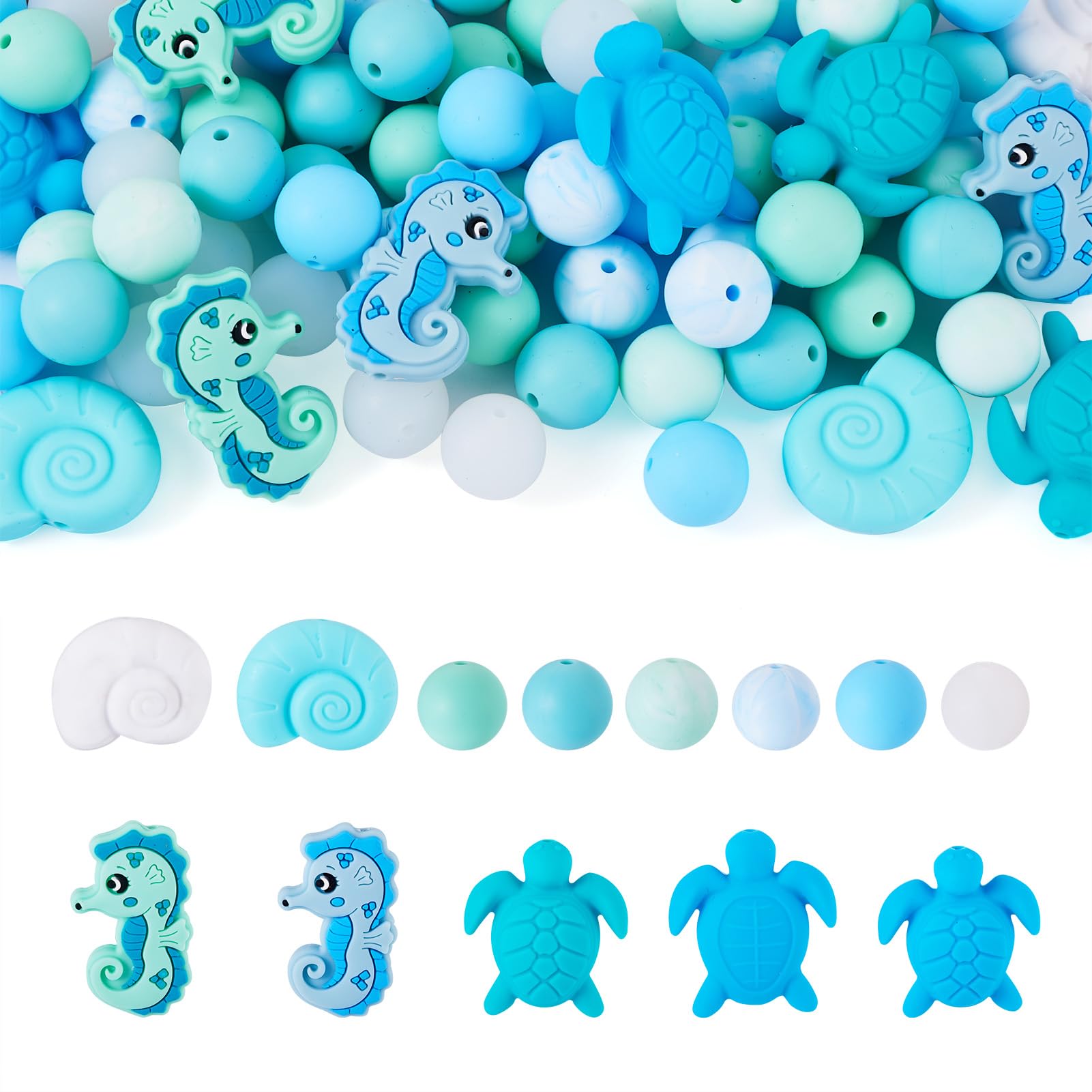 Perles en caoutchouc pour stylos à perles et porte-clés en silicone doux très résistant