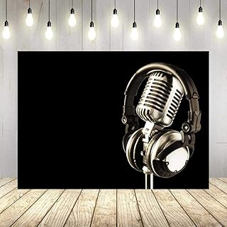 FEASRT Headphones Backdrop Headset Photography Background for Party (7x5FT)