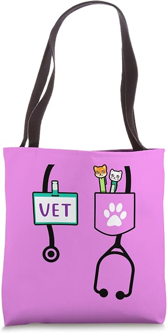 Veterinarian Costume Gift Boys Girls Kids Animal Doctor Vet Tote Bag