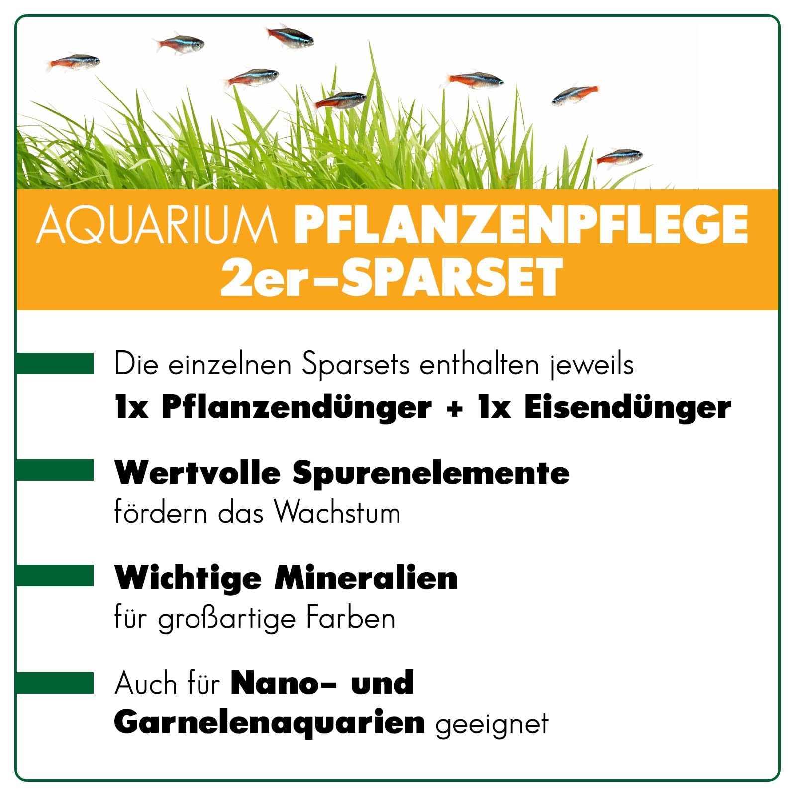 Aquarium 2er Pflanzenpflege-Sparset für einen schönen Pflanzenwuchs - Nährstoffkomplex aus Spurenelementen, Mikro- und Makronährstoffen, Größe:SET 5.000