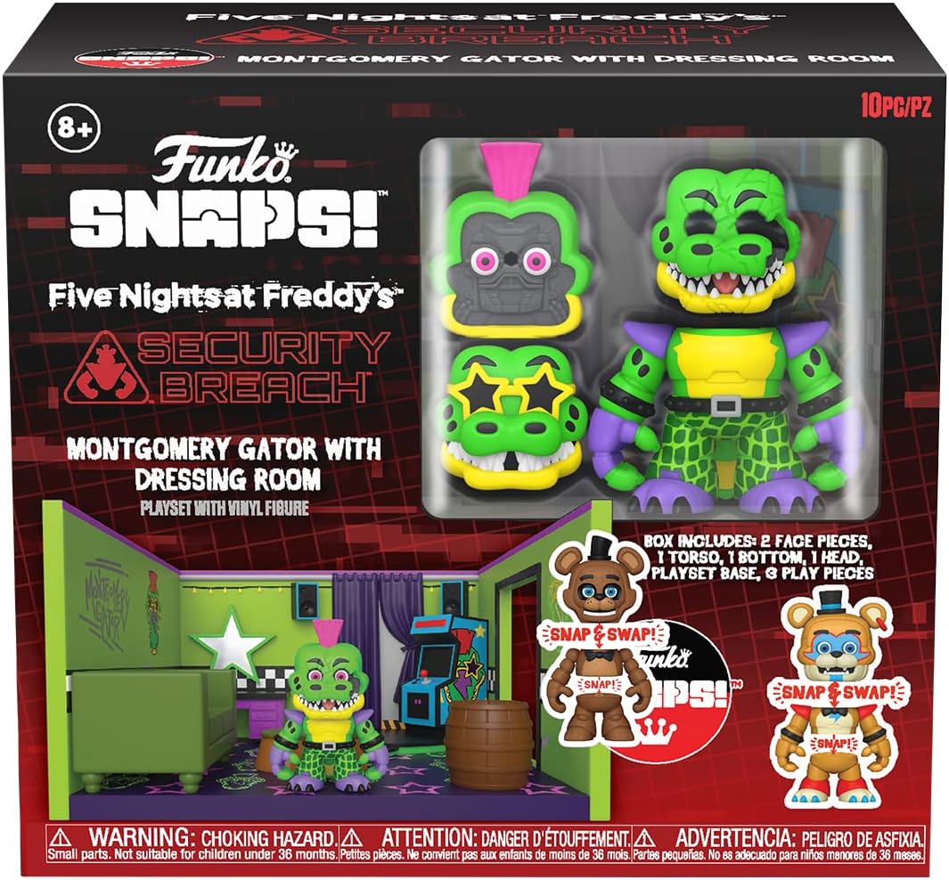 Funko Five Nights at Freddy's (FNAF) Snap: Montgomery Gator with Dressing Room - Collectable Vinyl Figure - Gift Idea - Official Merchandise - for Kids & Adults