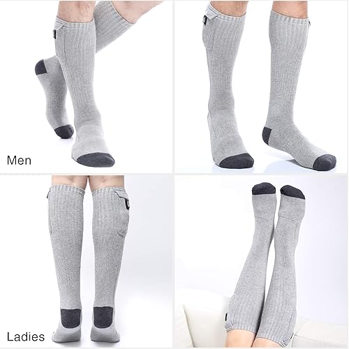 Miniatura 4 de Calcetines térmicos para hombres y mujeres, calcetines eléctricos con batería recargable de 7.4 V 2200 mAh, calentadores de pies para deportes de