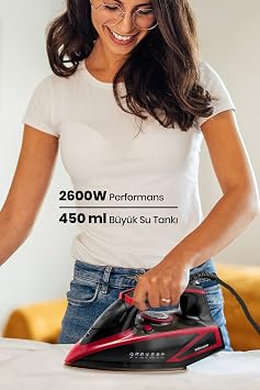 GoldMaster Projet 2600 Watt Seramik Tabanlı 160 Gr Şok Buharlı Ütü