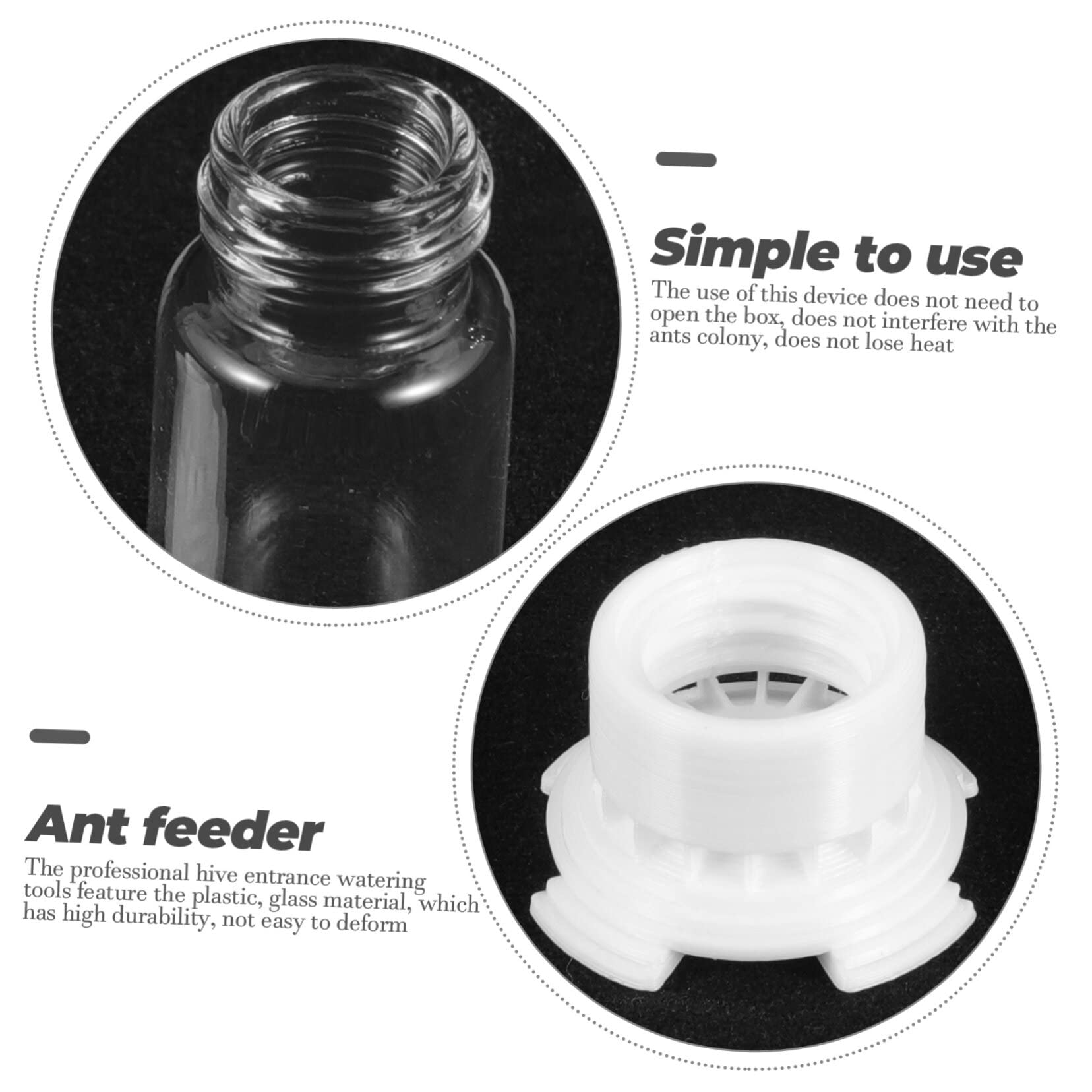 Lot De 2 Distributeurs D'eau Pour Fourmis Yardwe - En Plastique Résistant, 5 X 3 Cm, étanche, Empêche La Noyade - Pour Ferme à Fourmis Ou Nid