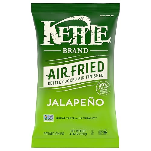 Kettle Foods Chips de jalapeño fritos al aire, 4.25 oz