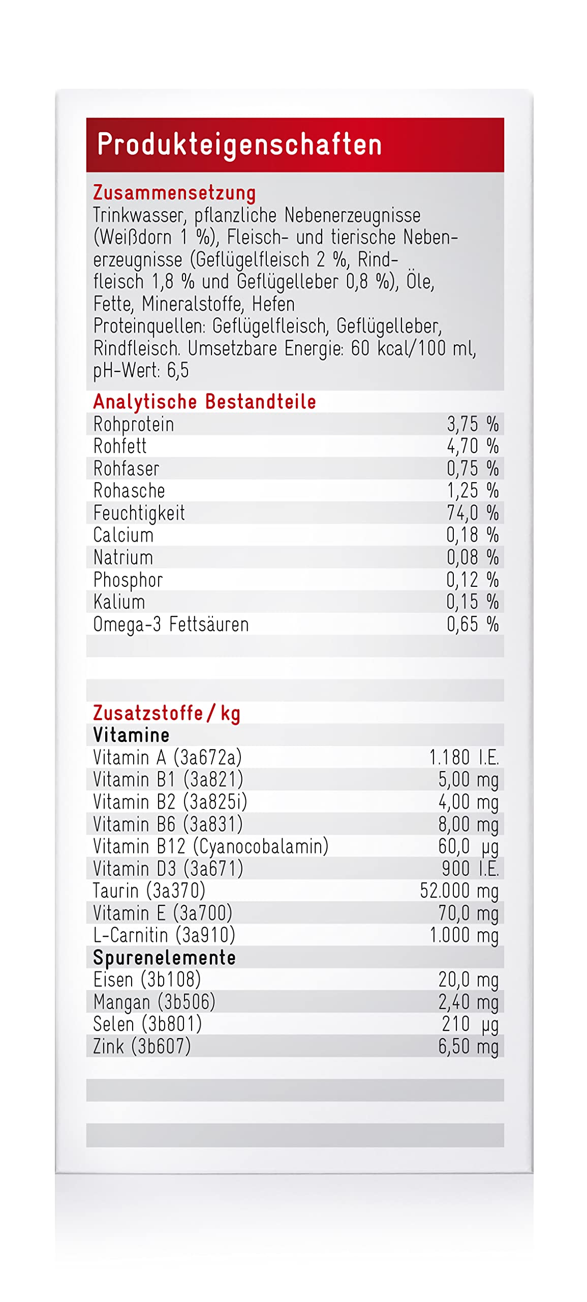 RECOACTIV Herz Tonicum Katze - hoher Taurin-Gehalt, Omega-3, Weißdorn und L-Carnitin, ideale Ergänzung für Senioren, sehr schmackhaft, hochverdauliche Proteine, flüssig, 3 x 90 ml