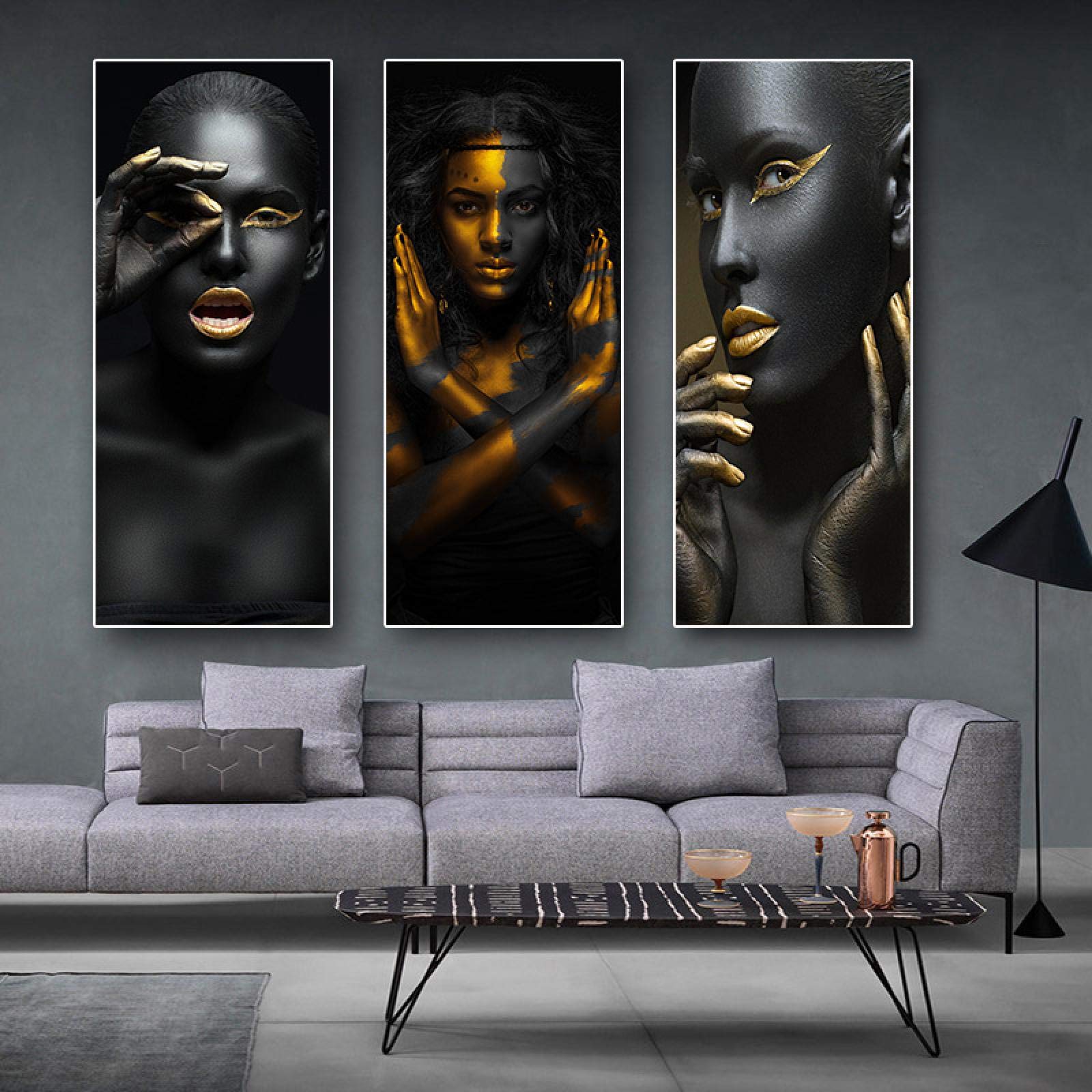 Peinture sur toile salon design tableau africain sexy chic pour votre mur
