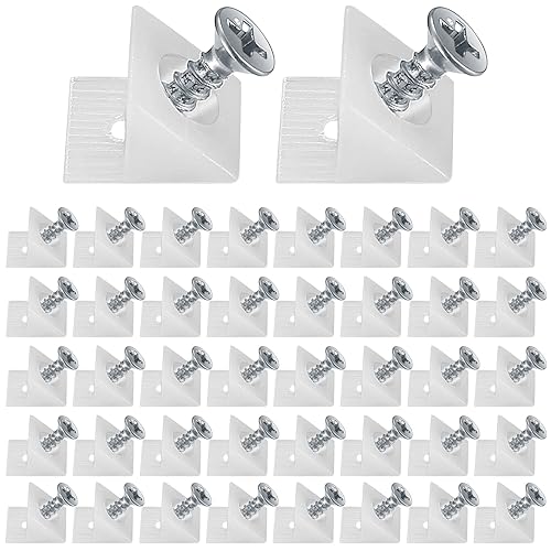 120 Pcs Drawer Wedges with Screws, Drawer Bottom Support Brackets,