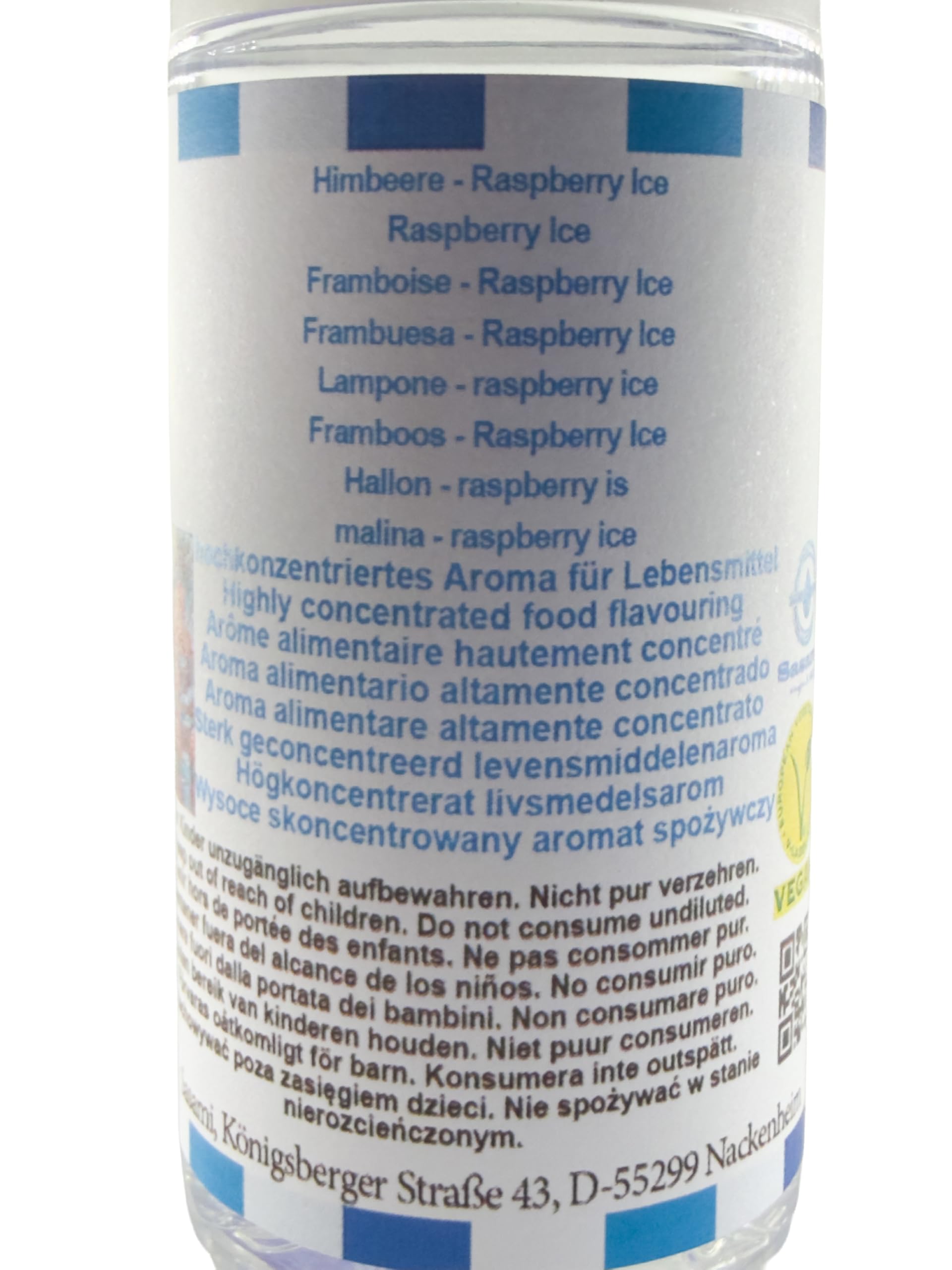 Lampone - raspberry ice aroma concentrato - vegano - Sasami - 100ml