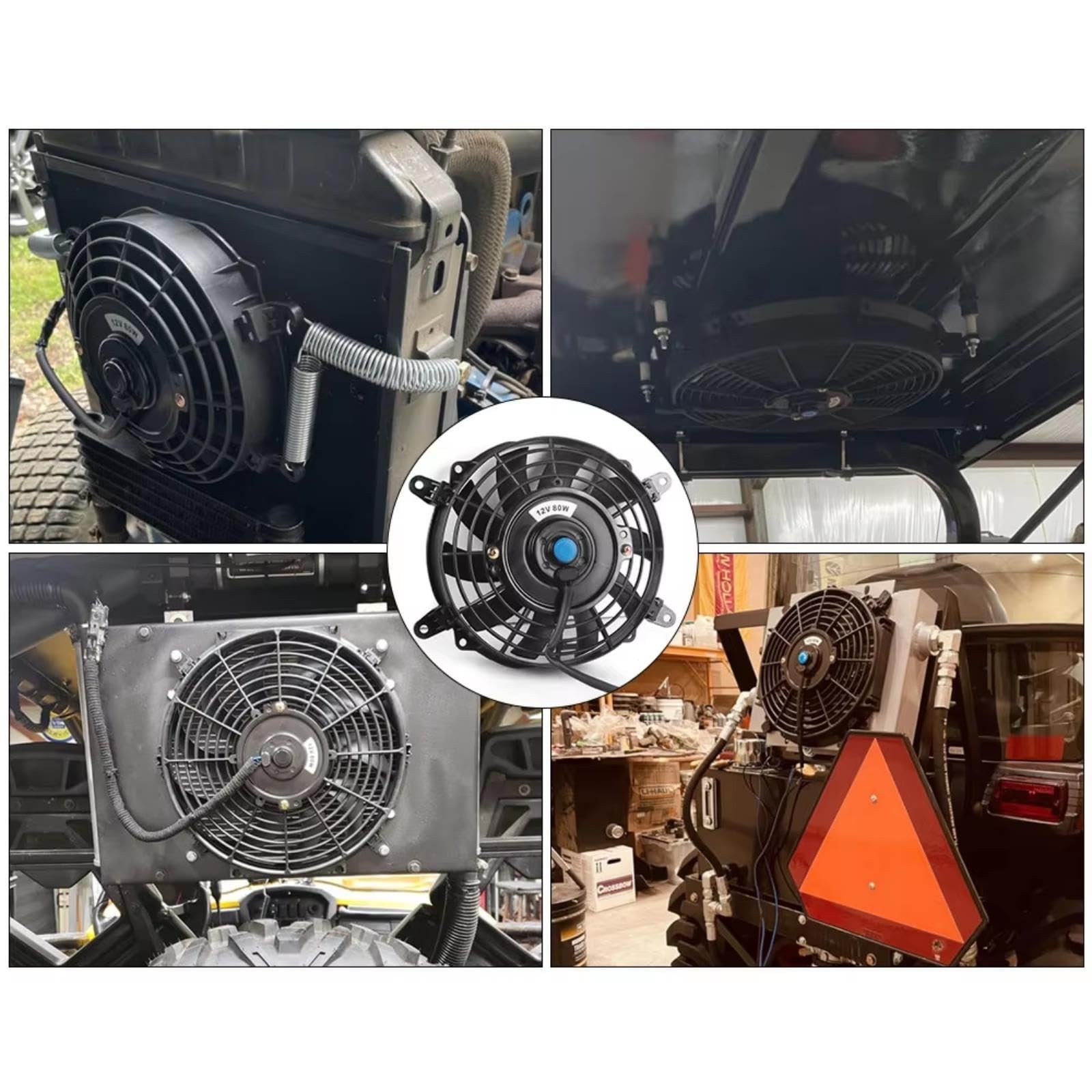 Auto Ventilador Refrigeración Para 7 10 12 14 Pulgadas 12V 80W 2100RPM