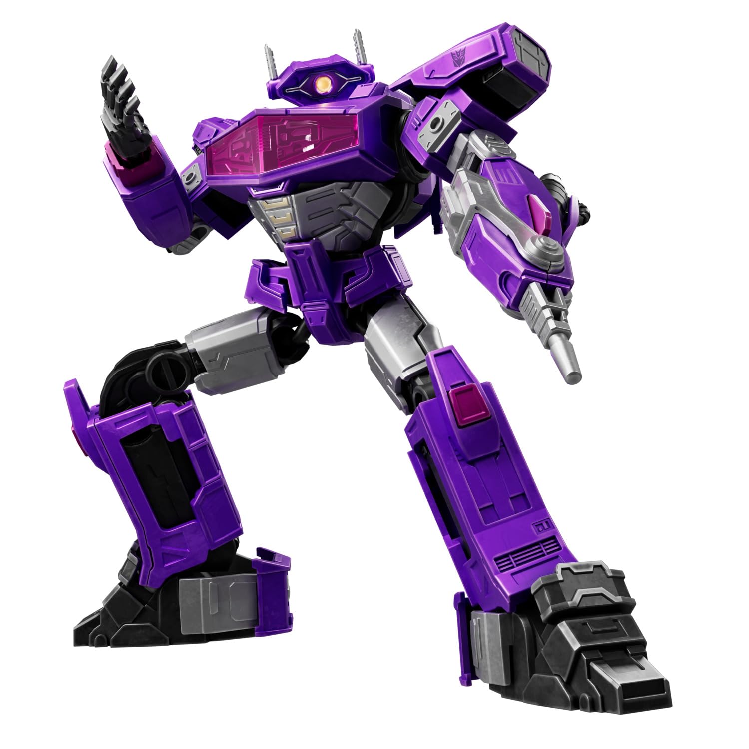 BLOKEES Transformers Shockwave 18, kit de modèle pour Enfants à partir de 12 Ans, Robot de 12,5 cm avec Fonction Lumineuse, 20 éléments Mobiles, système d'emboîtement sans Colle, Accessoires et