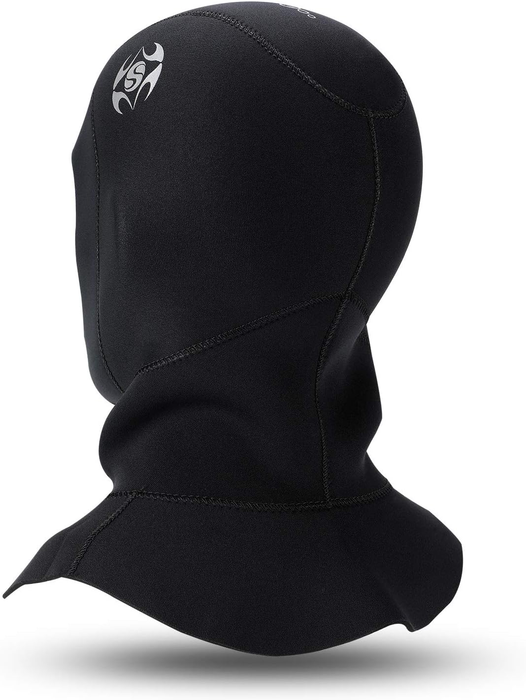 Oumers Neoprene Swim Cap 3MM Wetsuit Diving Cap with Flow Vent to Eliminate Trapped Air, Bib Pocket Hood Warm Durable Stretch for Surfing Snorkeling Kayaking Sailing Water Sports - Image 2