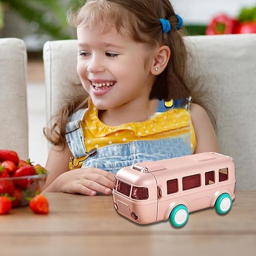 Miniatura 7 de Taza de agua con pajita para automóvil, botella de agua de autobús con ruedas, taza de agua portátil en forma de autobús, botella de agua de verano