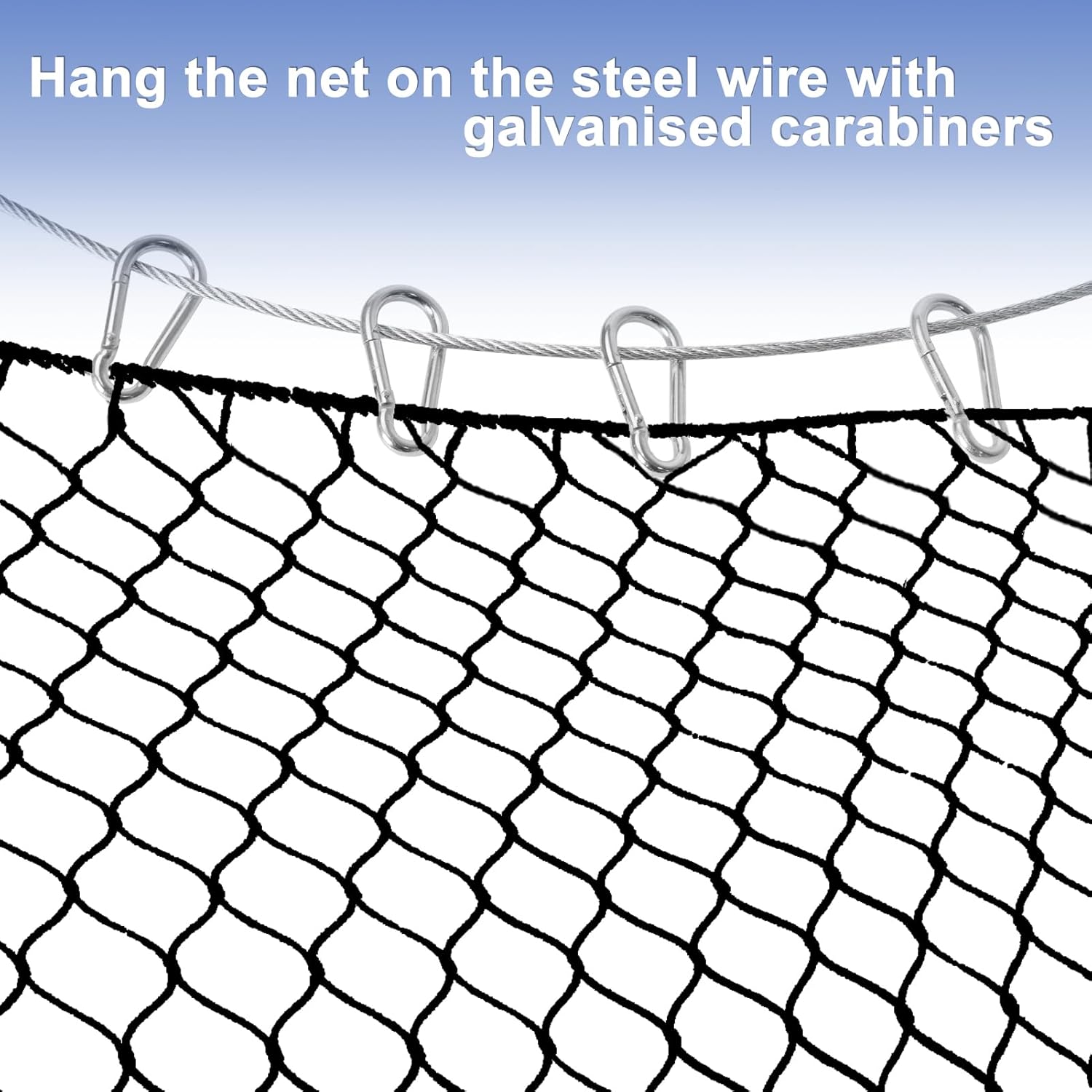 Batting Cage-Netting Wire Tension Kit for 55ft/70ft,Adjustable Batting Cage Suspension Net Kit, Batting Cage Net Hanging Kit for Baseball and Softball