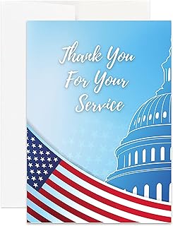 Christian Military Appreciation Card 5x7Inch for Service, Veteran, Military, Navy, Army Appreciation Card, Christian Service Appreciation Card (Single Card)