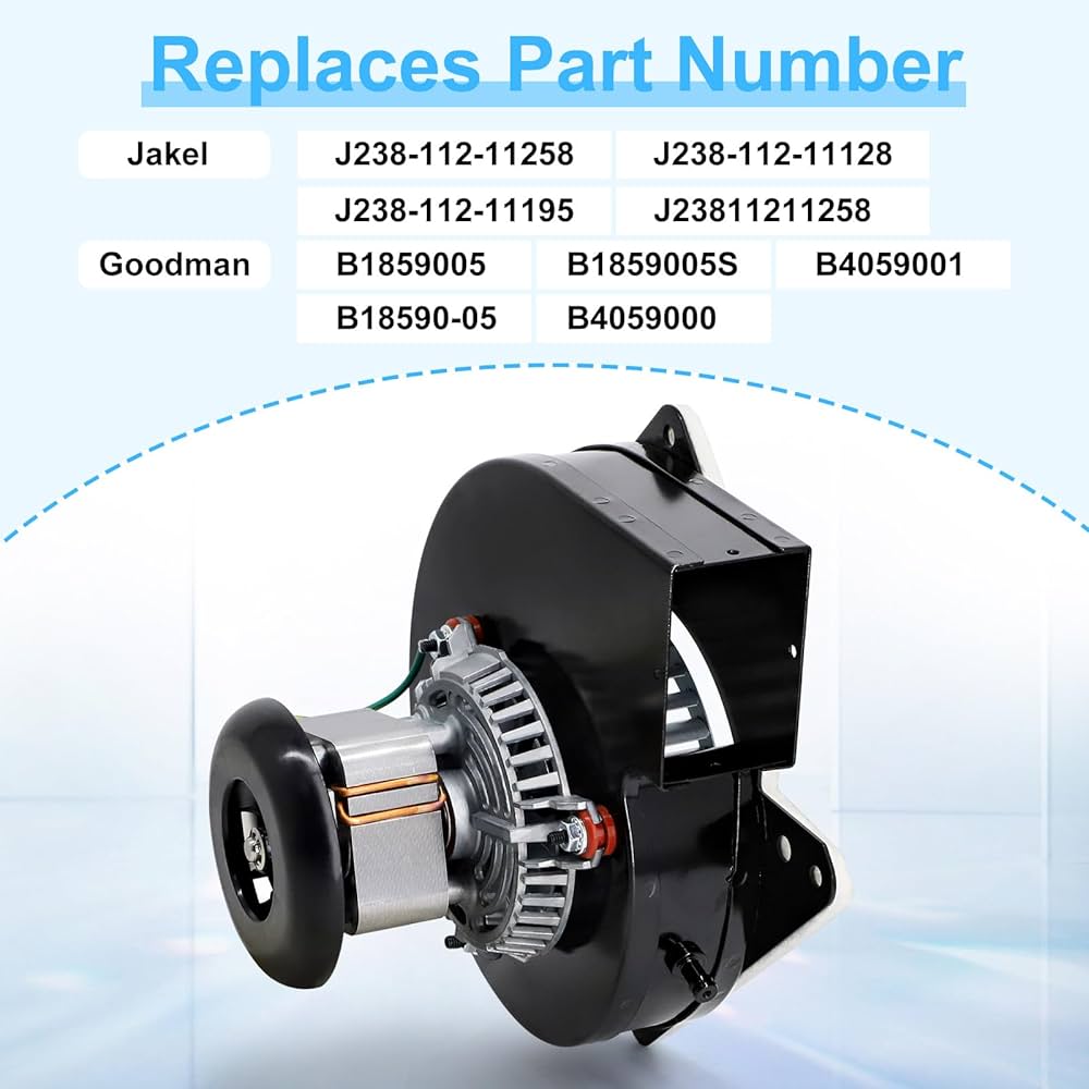 Adviace J238-112-11128 J238-112-11258 Draft Inducer Blower Fan