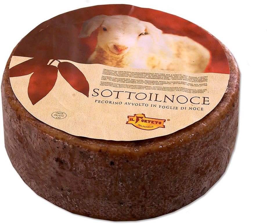 Pecorino Cheese Aged in Walnut Leaves - Approx. 4.5Lb-Wheel