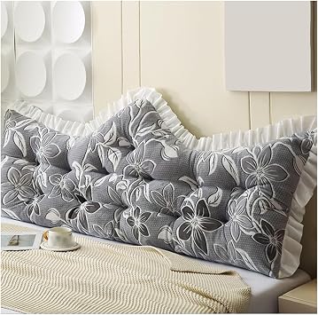 Crown Headboard Pillow Queen Twin King Full, Princess Bed Pillow for Headboard Backrest Positioning Support Bed Rest Reading Pillows Lace Process Headboard Pillows,B,120x55x16cm/47x20x6in