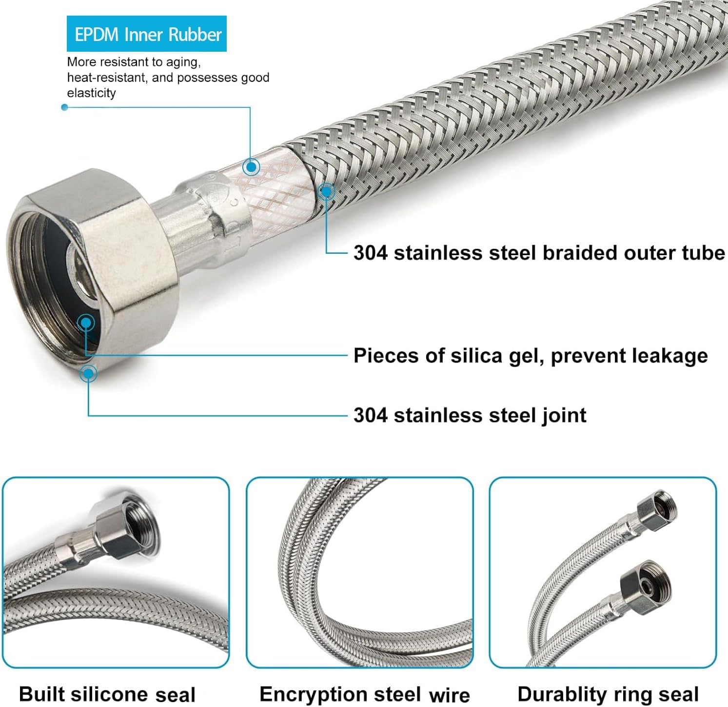 Apaix Cold Only Bar Sink Faucet, SUS304 Stainless Steel Cold Water Only Kitchen Faucet Single Handle Faucet for Outdoor Sink Brushed Nickel - Image 5