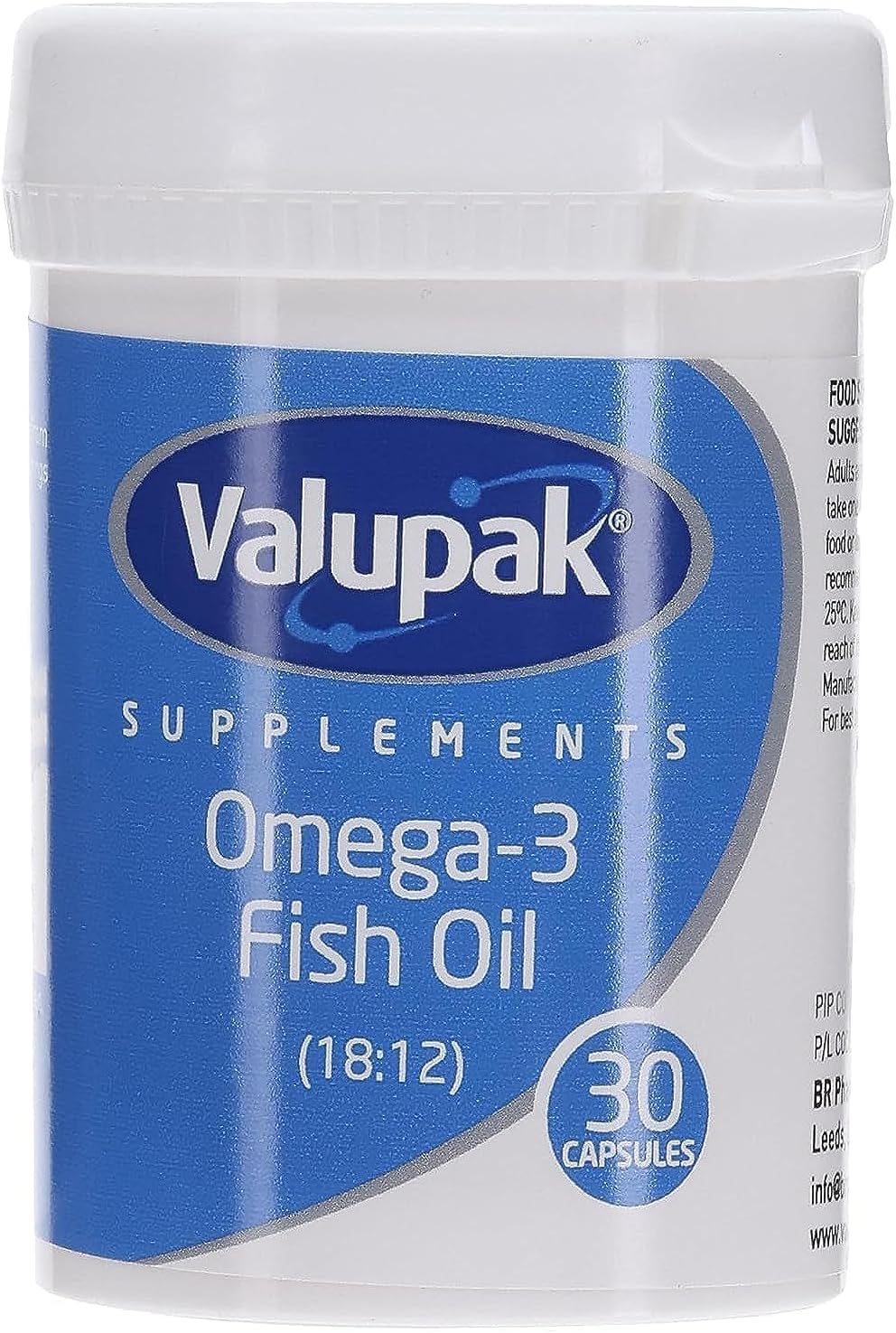 Valupak Omega-3 Fish Oil 1000mg - 30 Capsules