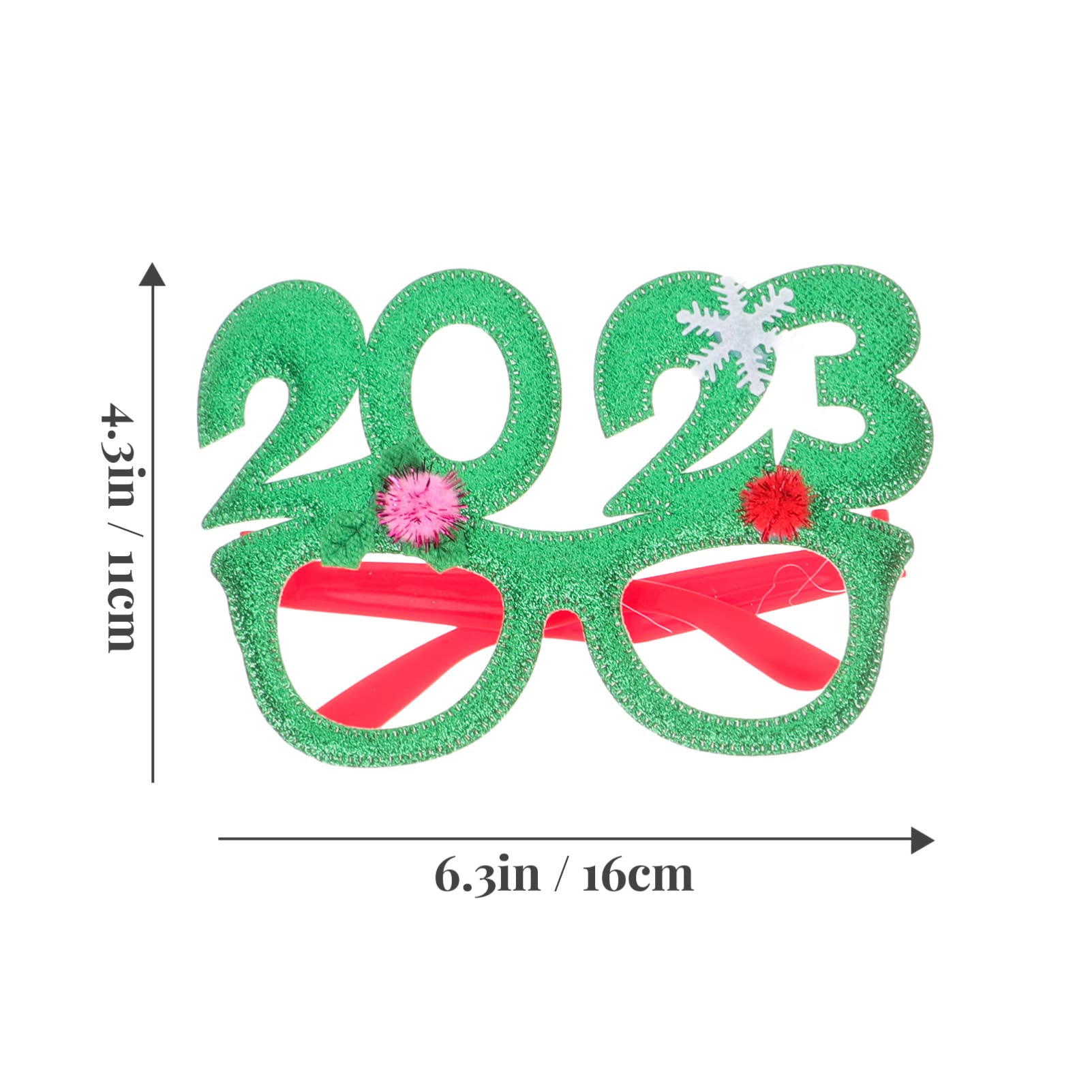 jojofuny 20stücke Neujahrsbrillen Lustige Eyeglasses Als Fotorequisiten Für Weihnachtsfeiern Rot Grün Gold Und Silber Für Partys Und Festliche Anlässe