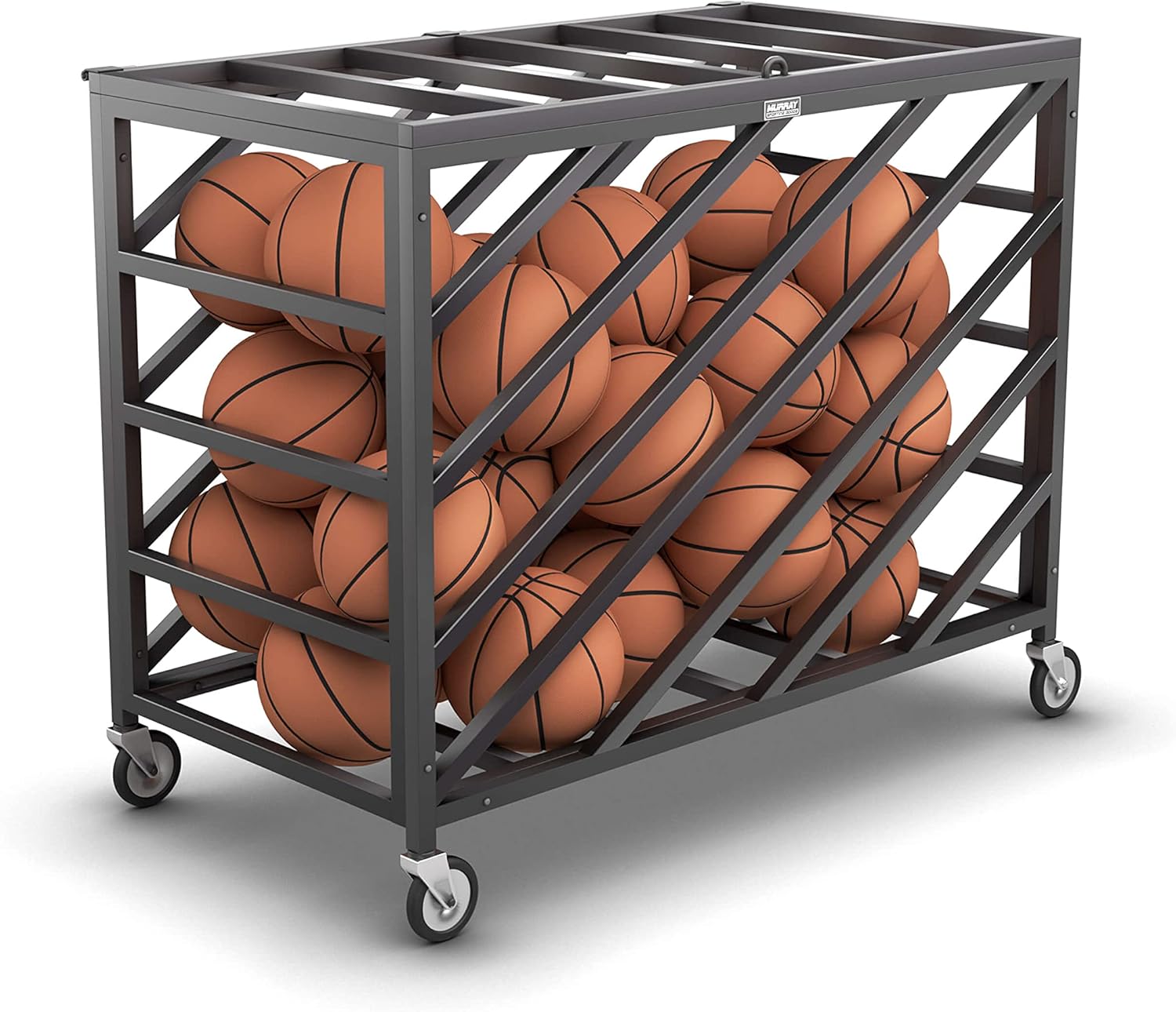 Murray Sporting Goods Premium Portable Ball Storage Locker | Basketball or Volleyball Storage Ball Cart with Wheels