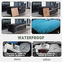 Vista 4 de Fundas para Juego de Muebles de Patio Impermeables, Fundas Impermeables para Juego de Sofá Seccional de Exterior, Funda para Juego de Mesa