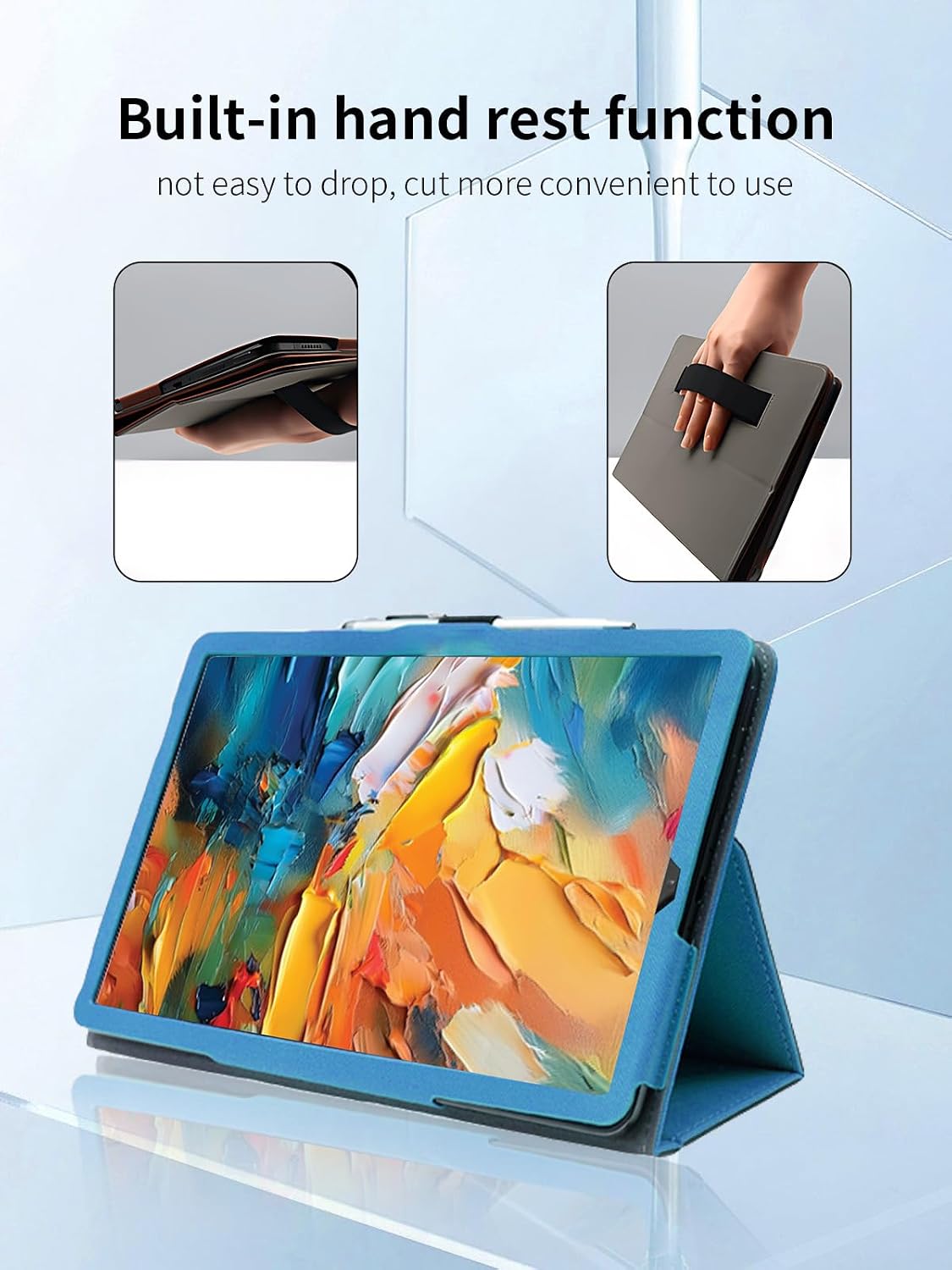 Leather Case for TCL TAB 8 NXTPAPER 5G 8.7", Stand Cover, SkyBlue image 4