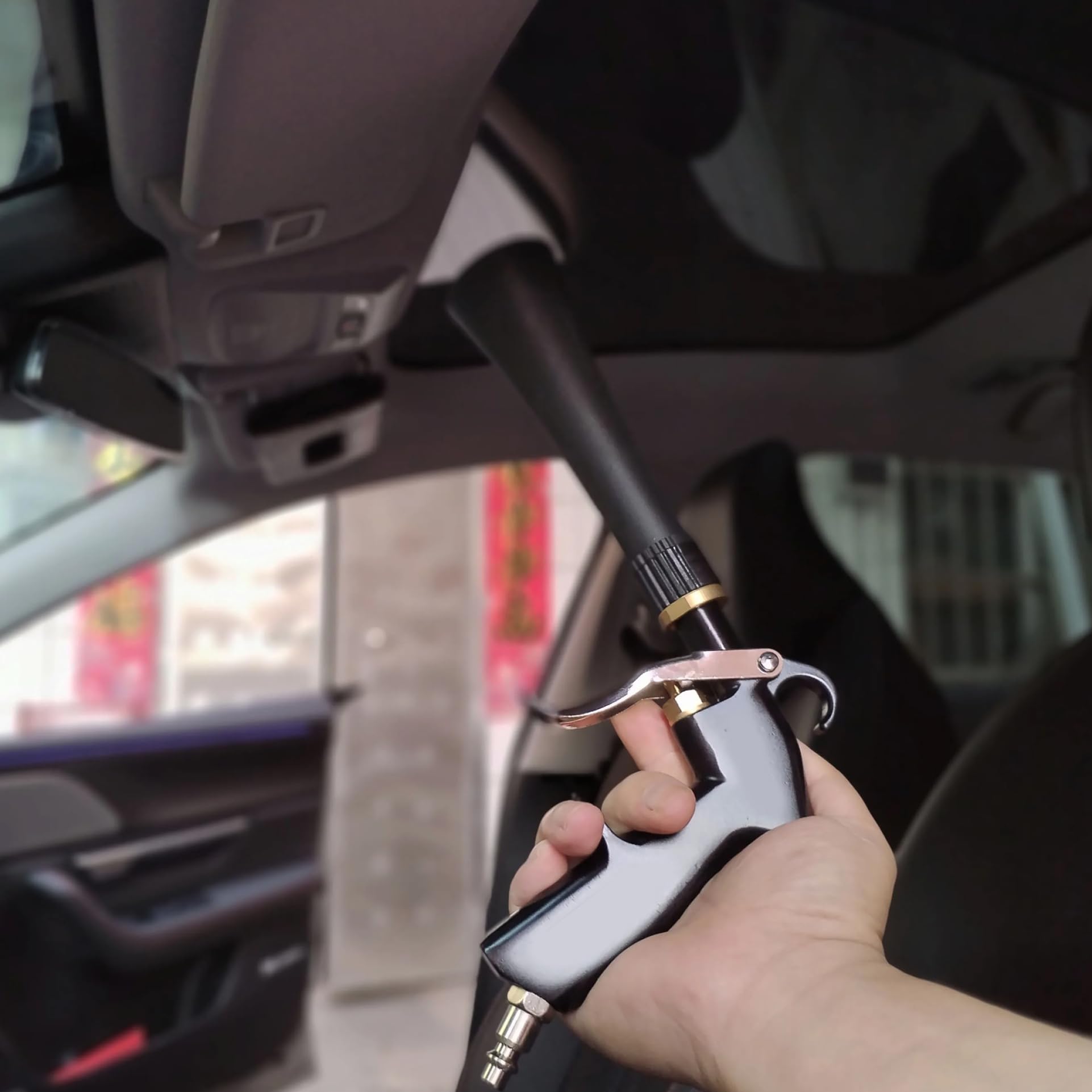 Air Blow Gun, Portable Efficient Car Interior Air Gun Blower, Multi-Purpose Car Detailing Cleaning Tools with Nozzle for Dirt and Dust from Surface