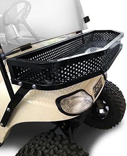 Huskey Parts Company Front ClayUtilityCargo Basket Compatible with EZGO TXTRXVClub CarYamaha Golf Cart WBrackets
