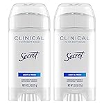 Secret Clinical Strength Antiperspirant Deodorant for Women, 3X Stress Protection, 72hr Sweat & Odor Protection, PH Balancing Minerals, Soft Solid, Light & Fresh Scent, 2.6 oz (Pack of 2)