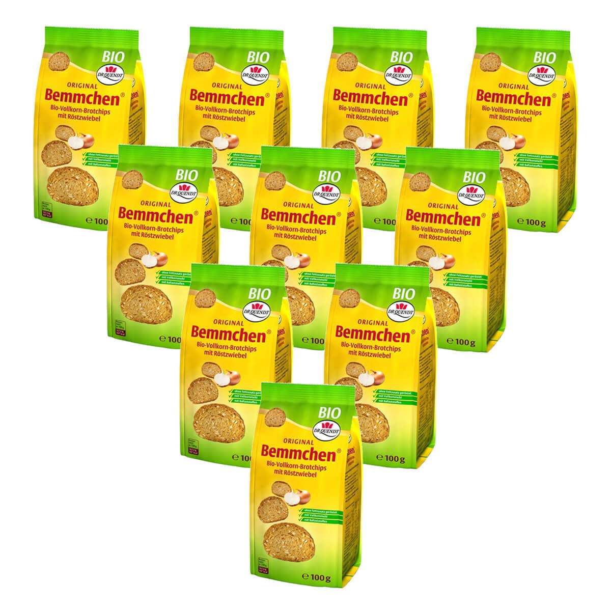 Dr. Quendt - Bemmchen Brotchips bio - 100 g - 10er Pack