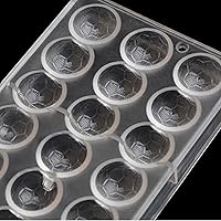 Vista 3 de Grainrain Moldes de chocolate de plástico Moldes de caramelo de fútbol Moldes de policarbonato de plástico Moldes de chocolate transparente duro DIY