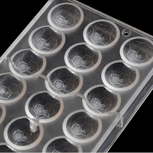 Miniatura 3 de Grainrain Moldes de chocolate de plástico Moldes de caramelo de fútbol Moldes de policarbonato de plástico Moldes de chocolate transparente duro DIY