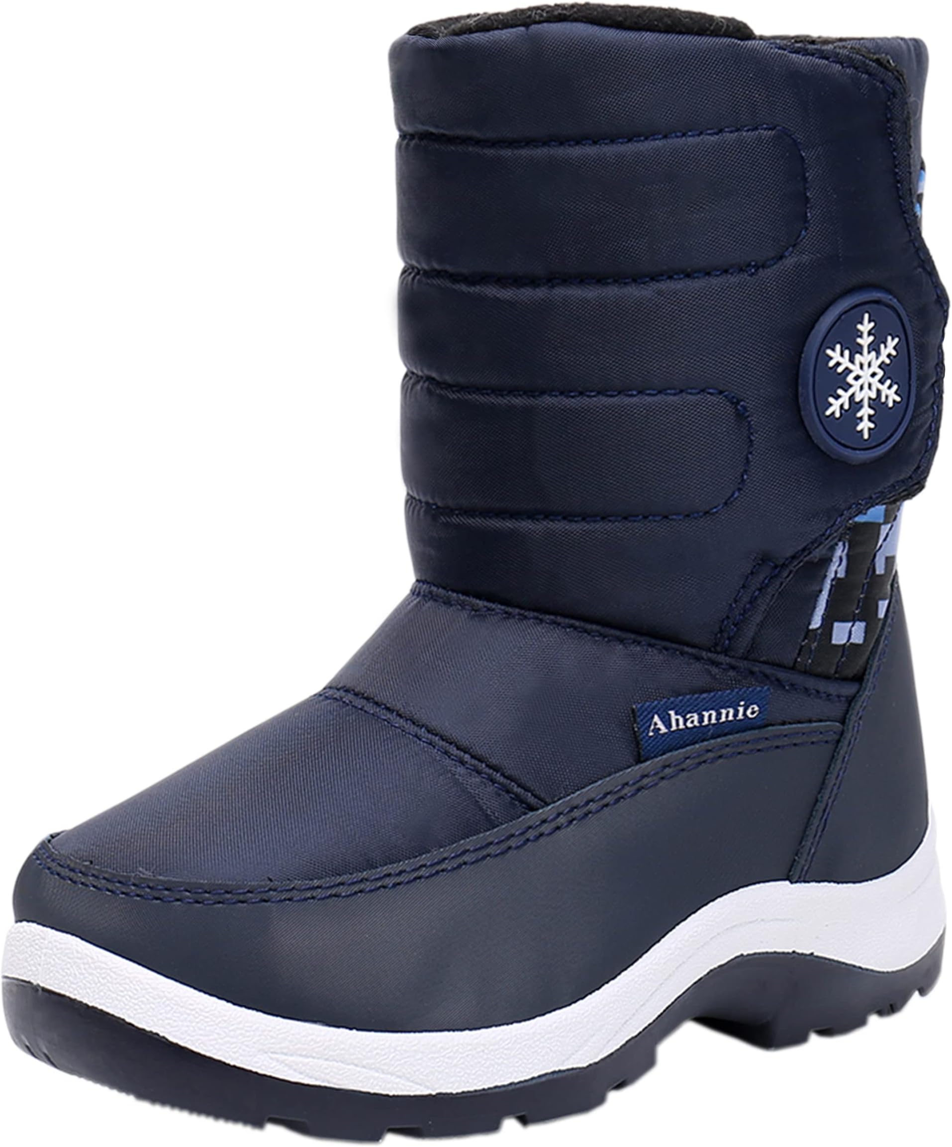 AhannieToddler Boys Girls Warm Snow Boots, Kid Outdoor Insulated Winter Boots