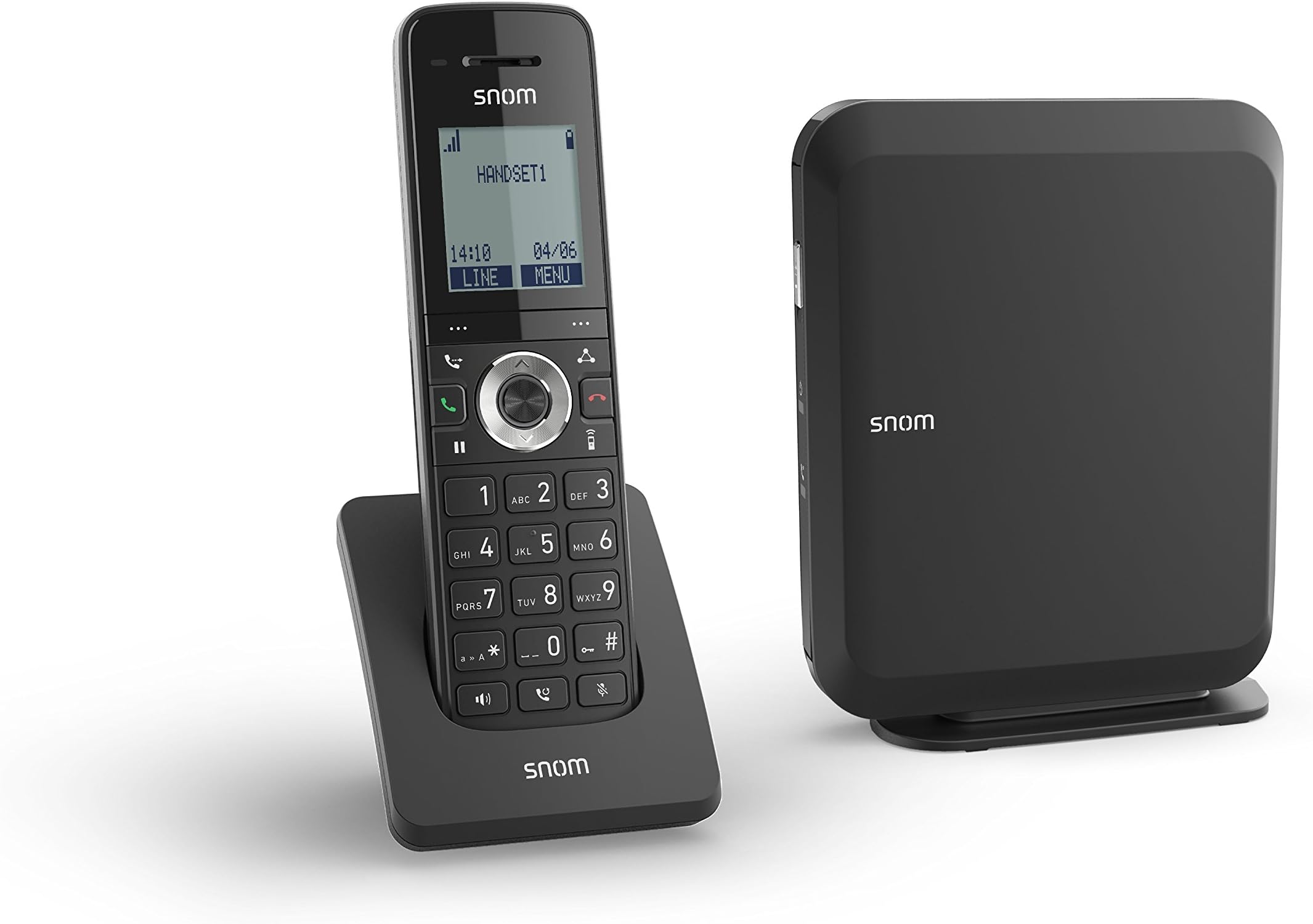 SnomM215 Singlecell IP-DECT Bundle (M15 SC Handset,M200 SC Basestation),Black,00004365