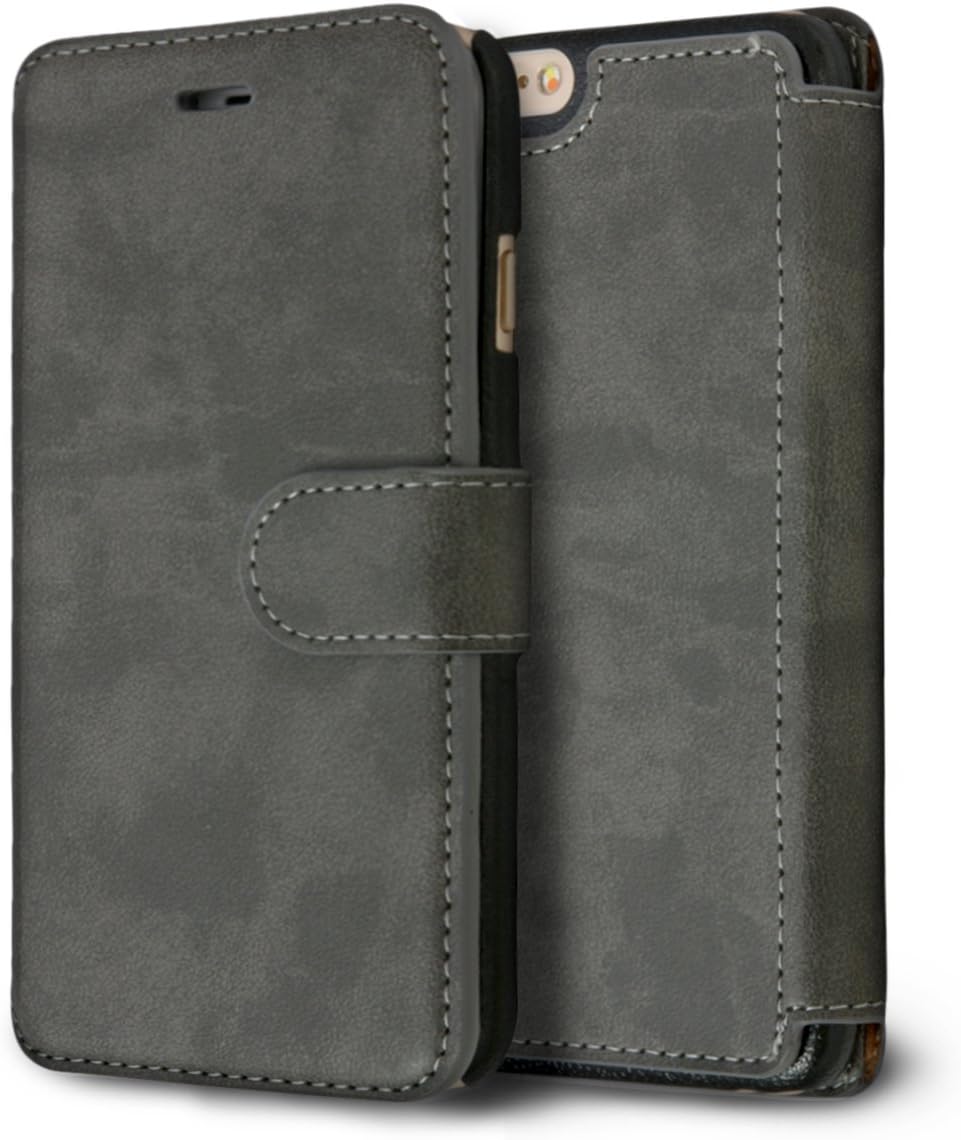 iPhone 6S Case, iPhone 6 Case Wallet, Armorex - Card Slot, Flip, Slim Fit. (Dark Brown)