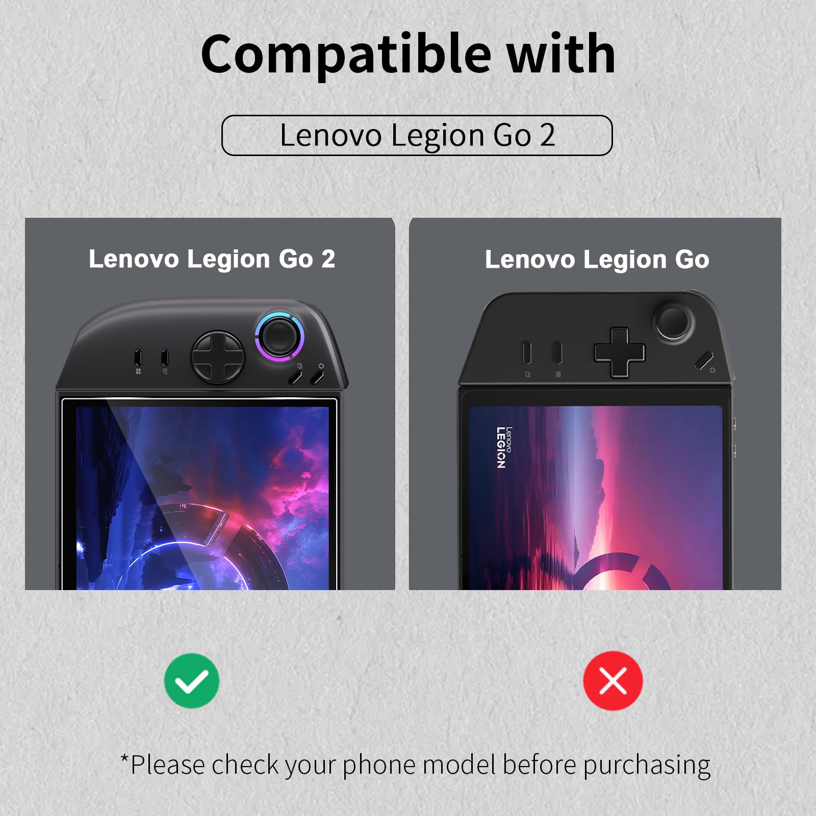 Pellicola In Vetro Temperato 9H Per Lenovo Legion Go 2 (2025) – 2 Pezzi, Trasparente E Antigraffio