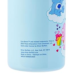 Silver Buffalo Care Bears Sun Shower Featuring Love-A-Lot Bear, Funshine Bear, and Grumpy Bear, 27 Ounces