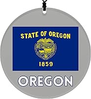 Vista 31 de Vermont Christmas Ornament - Festive Design Featuring State Flag - 2026 Hanging Acrylic Disc Decoration for Tree - Unique and Home Decor