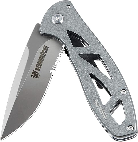 Miniatura 1 de Navaja de bolsillo plegable para hombre, 3.1 pulgadas, SS410, cuchillos de bolsillo con clip reversible, hoja de acero inoxidable 14C28N recubierto