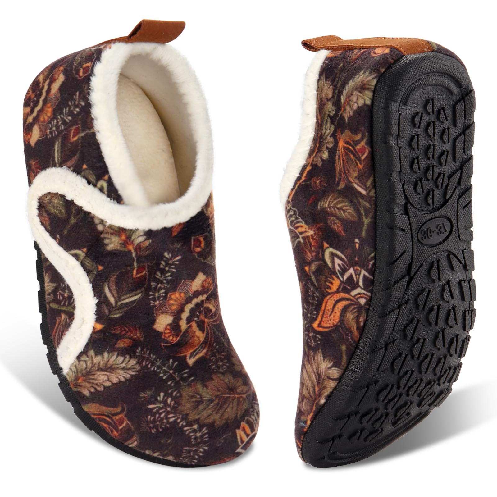 Ibeauti Women Mens House Slippers Lightweight Comfy Barefoot Slipper Socks Rubber Sole House Shoes for Indoor/Outdoor Bedroom Travel