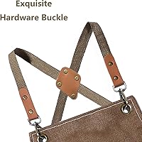 Vista 54 de AFUN Delantales de chef para hombres y mujeres con bolsillos grandes, lona de algodón con espalda cruzada, resistente y ajustable, talla M a XXL