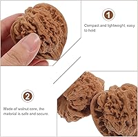 Vista 4 de Healifty Bolas de madera Baoding en forma de nuez, bolas de estrés para ejercicio de salud china, manos de uno mismo, masaje, puntos gatillo