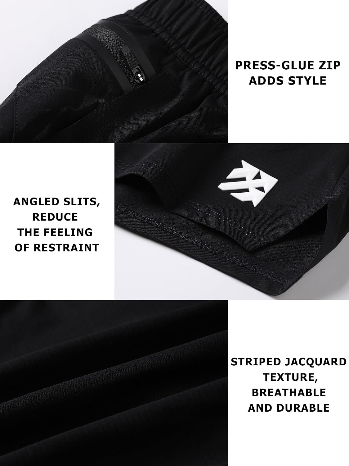 Mens Tennis Pickleball Shorts Moisture Wicking 5" Camping Hiking Workout Running Shorts with Back Zip Pocket