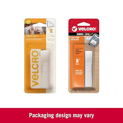 Miniatura 7 de VELCRO Brand Cinta adhesiva elegante y fina para telas  24 x 34 pulgadas, blanco  Suave en la piel ultraligera  Parte trasera adhesiva sin necesidad