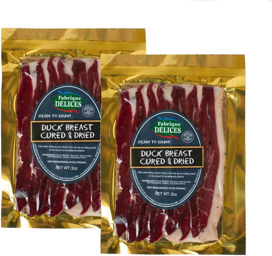 Duck Prosciutto Sliced - Dry Cured Duck Breast - 2oz - (Pack of 2)