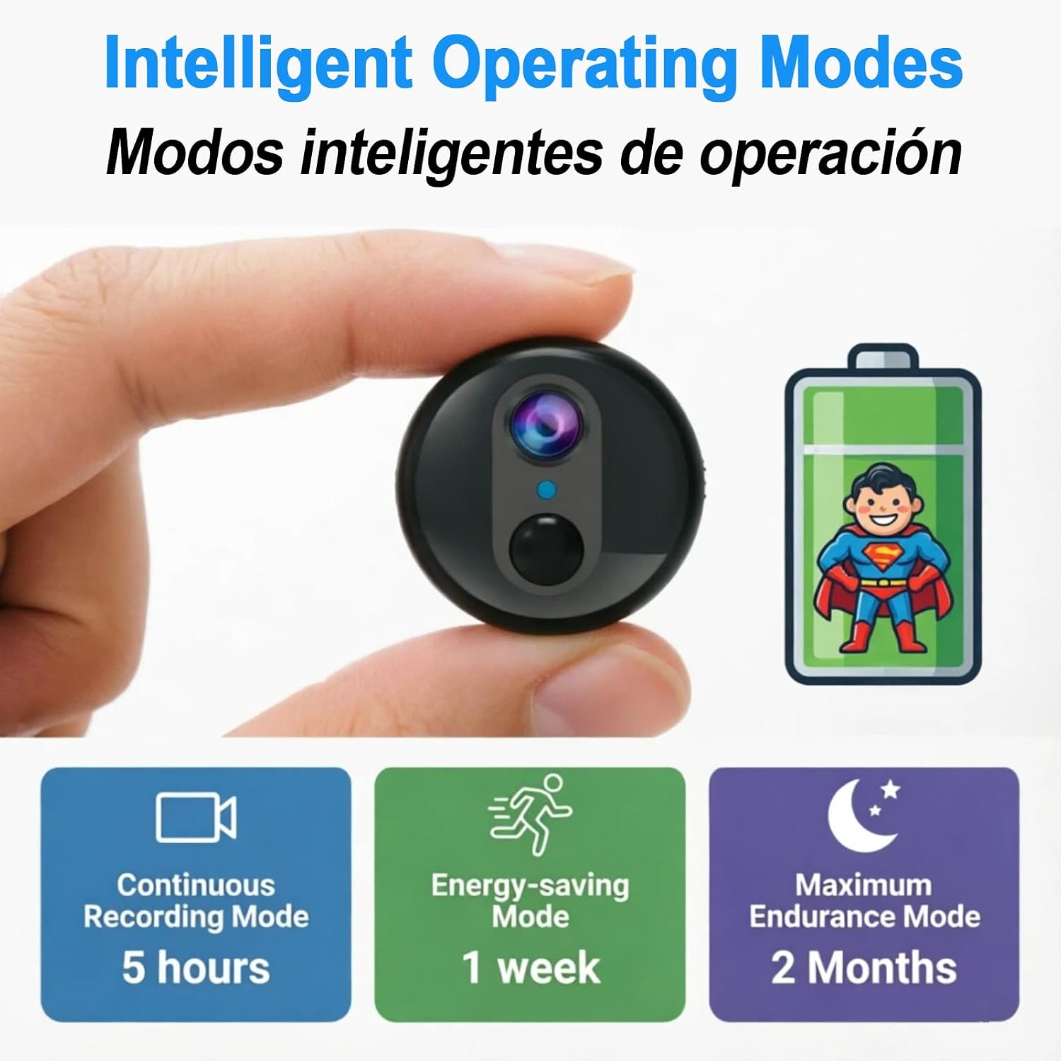 W-Q2 4K Portable 4G LTE Cellular Security Camera with Magnetic Rotating Mount and Built-in SIM, Mini No Wi-Fi Security Camera with 60-Day Long Standby, Night Vision, PIR Motion Detection