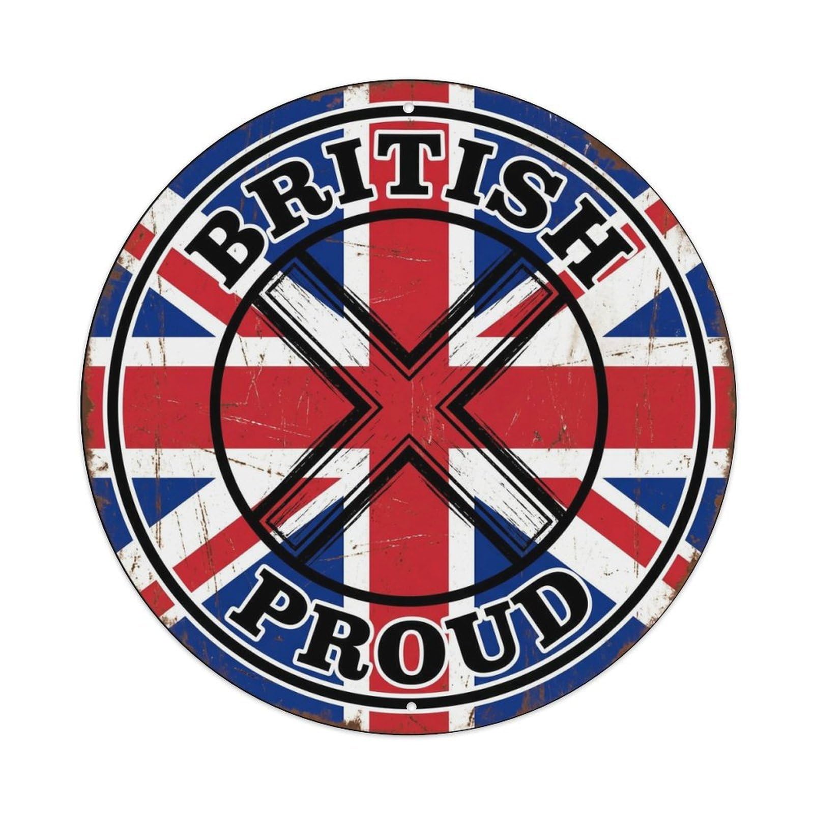 British Proud Saltire Heraldry Heritage Emblem Metal Tin Sign