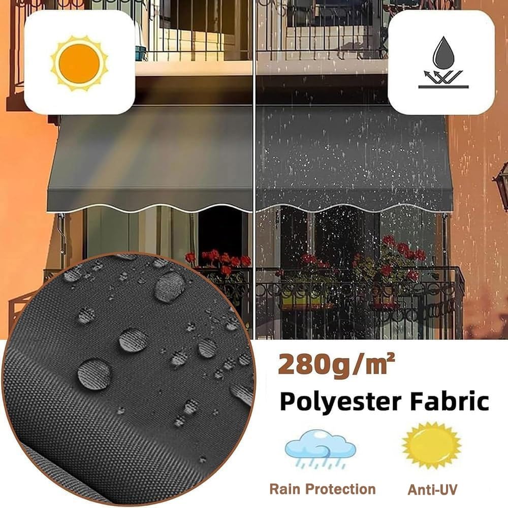 Chowany baldachim zapasowy materiał, wodoodporny poliestrowy pokrowiec na telefon komórkowy 300 x 250 / 400 x 350 / 500 x 350 cm, Pera Bei, 3 x 2 m